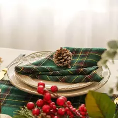 Classic Scottish Tartan Plaid Cloth Guardanapos, casa, hotel, decoração de mesa de jantar, Natal, 40x40cm, 4pcs por conjunto, 2023