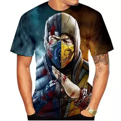 Mortal Kombat 11 T-shirts impressas em 3D para homens e mulheres, roupas de rua grandes, Harajuku Tees, tops, roupas infantis, jogos de luta na internet