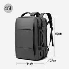 BANGE-Men's Waterproof Expansível Laptop Mochila, Grande Capacidade, Caminhadas Saco De Viagem, Mochilas Masculinas, 17,3";;VERDADEIRO;;"Blue 37L na internet
