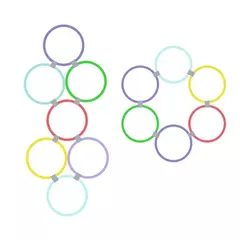 Brinquedos esportivos engraçados para treinamento físico infantil, treliça jump ring set, jogo ao ar livre, 10 aros, 10 conectores para brincar no parque, meninos e meninas, novo