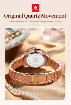 OLEVS Relógios das Mulheres Moda Original Quartzo Relógio De Pulso para Senhoras Roman Dial Deslumbrante Diamante Impermeável Luminoso Luxo Novo - Wolf Magazine