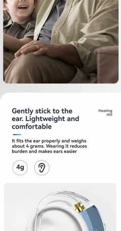 Imagem do Aparelhos auditivos surdos BTE Aparelho auditivo recarregável para idosos O dispositivo de escuta Amplificador de som sem fios Aparelhos auditivos tipo cateter