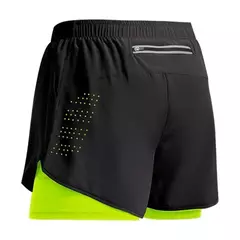 Calções de treino de fitness Quick Dry masculino, ginásio, corrida para praia, deck duplo, roupa desportiva de exterior 2 em 1, novo para verão, 2022