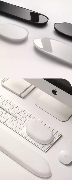 Kawaii Mouse Pad com Descanso De Pulso De Silicone para Computador e Laptop, Ergonômico Teclado Pad, Tapete de Mesa, Apoio Braço Descanso, Novo na internet