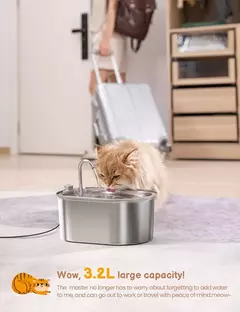 Fonte de água inteligente para gatos, bebedor automático para gatos, alimentador de água para animais de estimação, fonte potável para gatos e cães - comprar online