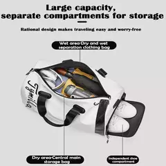 Imagem do Tymilla-Bolsa crossbody simples para roupas de golfe, grande capacidade, PU impermeável, área de sapato independente, esportes ao ar livre, novo, 2024