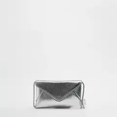 Bolsa de ombro única para mulheres, bolsa quadrada pequena, bolsa crossbody, bolsas prateadas, mini corrente, envelope, elegante - comprar online