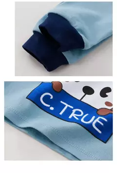 Desenhos animados infantis impresso algodão pijamas conjuntos, unisex, macio, conforto, quente, bonito, adequado, perfeito para meninos, meninas, outono, inverno, calor - comprar online