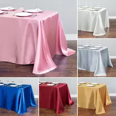 Imagem do Toalha De Mesa Retangular Para Decoração De Casa, Toalha De Mesa De Cetim, Cobertura De Mesa De Jantar, Casamento, Natal, Chuveiro De Bebê, Aniversário, Banquete