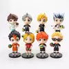 1 unidade de envio aleatório Haikyuu!! Anime kenma kozume shoyo hinata kotaru bokuto yu nishinoya figura de ação brinquedos modelo pvc crianças presentes
