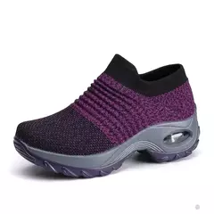 Sapatilhas antiderrapantes ortopédicas para mulheres, sapatos de plataforma casuais para senhoras, tênis resistentes ao desgaste, tênis versáteis - comprar online