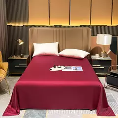 Folha plana de seda natural Mulberry, folha de cama de cor sólida, seda real, cama king size, têxtil doméstico, 250X270 - Wolf Magazine