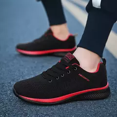 Tênis casuais masculinos tênis de corrida masculino rendas-up leve confortável respirável tamanho grande 46 sapatos de caminhada atléticos para homem - comprar online