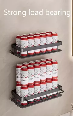 Wall Mounted 2-Tier prateleira flutuante para banheiro, sem broca, Shampoo Holder, prateleiras para cozinha, Hardwares Organizer na internet