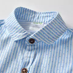 Baby Boys Gentleman Suit, roupas infantis, camisa listrada recém-nascida, shorts suspensório, roupa formal de aniversário, verão, 3-24 meses - loja online