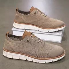 YRZL-Calçado desportivo casual masculino, antiderrapante, resistente ao desgaste, amortecimento respirável, design de bloqueio de cores, sapatos versáteis