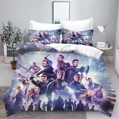 Conjunto de cama Disney Marvel Os Vingadores, Roupa de cama infantil, Anime Cartoon, Capa de edredão e fronha - comprar online