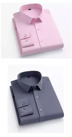 Camisa elástica de manga comprida masculina, camisa gola alta, sem engomar, vestido de negócios, traje profissional de trabalho - Wolf Magazine
