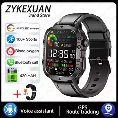 Xiaomi-Relógio Inteligente Militar para Homens, IP68, GPS, Exterior, Esportes 100 +, Rastreador De Fitness, Monitor De Saúde, 1.96 ", Chamada BT, Smartwatch, Novo, 2024 - comprar online