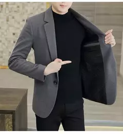 Blazer de Negócios Monocromático, Boutique Fashion Gentleman, Estilo Britânico, Casual Tudo Elegante, Negócios Confortáveis, Carreira Magra, Boutique na internet
