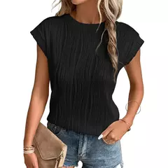 Imagem do Blusas vintage de grandes dimensões para mulheres, monocromáticas, casuais e soltas, camisas elegantes para jovens, tops femininos, moda, verão, 2024