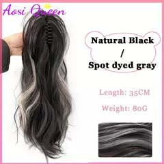 AOSI-Extensões sintéticas de cabelo rabo de cavalo para mulheres, cabelo curto encaracolado, grampo, peruca natural, rabo de cavalo colorido - Wolf Magazine