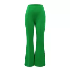 Calça feminina casual de cintura alta, temperamento pendular, moda feminina, micro calças largas, roupa simples, outono, nova - Wolf Magazine