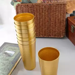 Copo de alumínio padrão criativo com ponta de martelo, xícara para bebida gelada, cerveja, café, vinho, bar, estilo japonês, 2-8 unidades, 400ml na internet