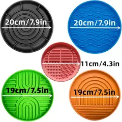 Suprimentos para animais de estimação tigela de comida lenta gato anti-queda tigela de comida antiderrapante filhote de cachorro anti-asfixia brinquedo de silicone placa de comida - loja online