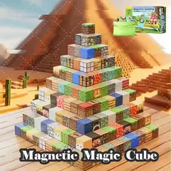 Imagem do Blocos de construção magnéticos brinquedo construir meu ímã mundo conjunto de construção haste sensorial educacional presente de natal