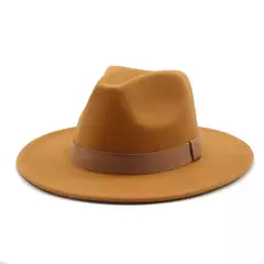 chapeu feminino chapeu chapeu masculino gorro Chapéu fedora mulheres fita banda homens chapéus de aba larga igreja casamento clássico bege branco chapéu do inverno das mulheres dos homens 2021 new gorras hombre - loja online