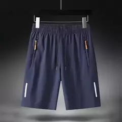 Calções esportivos de seda gelo masculino, corrida, ginásio, secagem rápida, respirável, praia, calça curta, fitness, jogging, legal, roupas esportivas casuais, verão - comprar online