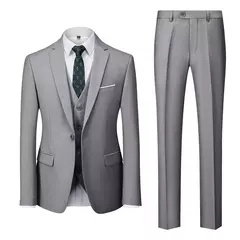 Conjunto de terno casual masculino de negócios, jaqueta masculina, blazers, calças, calças, colete, colete, moda, 2023 - Wolf Magazine