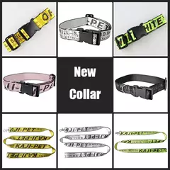 Coleira de nylon para cães, coleira para animais de estimação, ajustável, moderna e durável, cinto de segurança, seguro, pequeno, médio, acessórios para cachorros