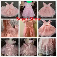 Bordado Elegante Crianças Princesa Vestidos para Meninas Luxo Golden Lace Vintage Crianças Festival Party Gown Bebê Batismo Vestidos - Wolf Magazine