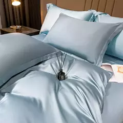 Folha plana de seda natural Mulberry, folha de cama de cor sólida, seda real, cama king size, têxtil doméstico, 250X270