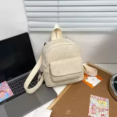 Mochila leve de veludo, mochilas pequenas, mochila de viagem, mochila escolar, campus, júnior, cor sólida, mini, bolsos múltiplos na internet