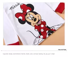 Conjunto de pijamas infantil Minnie Cartoon, pijamas meninas, roupas infantis, bebê, algodão, muitos estilos, primavera, outono, novo na internet