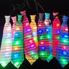 Gravata borboleta led piscante para meninos e homens, gravata com lantejoulas para clube, bar, festa de natal, gravata borboleta feminina, casamento, presente de feriado, cor