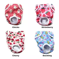 Imagem do Fraldas para cães masculinos, laváveis, fofas, reutilizáveis, de alta absorção, à prova de vazamento, calças fisiológicas para cães, 6 cores