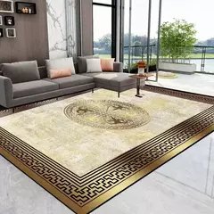Tapete dourado de luxo moderno para sala de estar, Decoração abstrata, Tapetes na internet