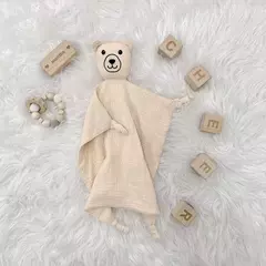 Personalizado Bordado Bebê Consolador, Urso Dormir Cobertor De Segurança, Algodão Musselina Consolador, Nome Nome, Presente do chuveiro do bebê - loja online