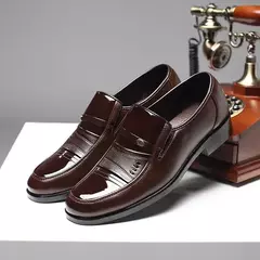Toe redondo masculino Sapatos Oxford, sapatos formais, Designer de moda, Negócios, Casamento