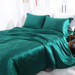 Luxo Satin Bedding Set Capa de edredão com fronha Estilo Europeu King Queen Size Confortável Bed Set Covers Folha de linho na internet