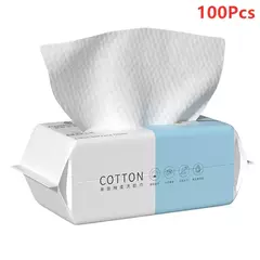 Toalhas faciais descartáveis extra grossas, Suave e Absorvente, Toalhetes removedores de maquiagem de algodão - comprar online