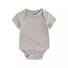 Imagem do Kiddiezoom-bodysuits macios unisex para bebê, Onesies sólidos para recém-nascidos, roupas infantis, 4 estações, 100% algodão, 0-12M, 1 pc