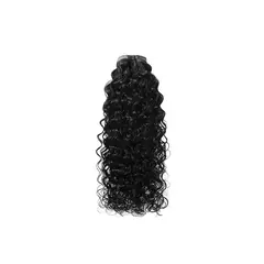 WACUR Curly And Water estilo grampo de cabelo real natural preto 100% cabelo virgem real, 110g/6pcs, invisível, conveniente para mulheres - loja online