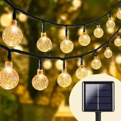 Solar Crystal Ball Fairy String Lights, decoração de Natal impermeável, guirlanda de acampamento ao ar livre, festa de jardim, 5m, 20L, 1Pc - comprar online