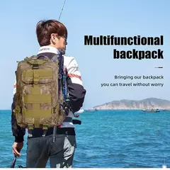 Classic Tactical Camouflage Nylon Backpack, Travel Sports Bag, Escalada ao ar livre, caça, pesca, caminhadas, 3P Pack - comprar online