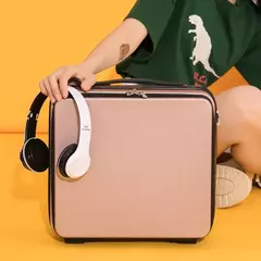 Bagagem portátil de viagem para mulheres, caixa cosmética de 16 ", embarque leve, maquiagem profissional, mini mala simples, bolsa - Wolf Magazine